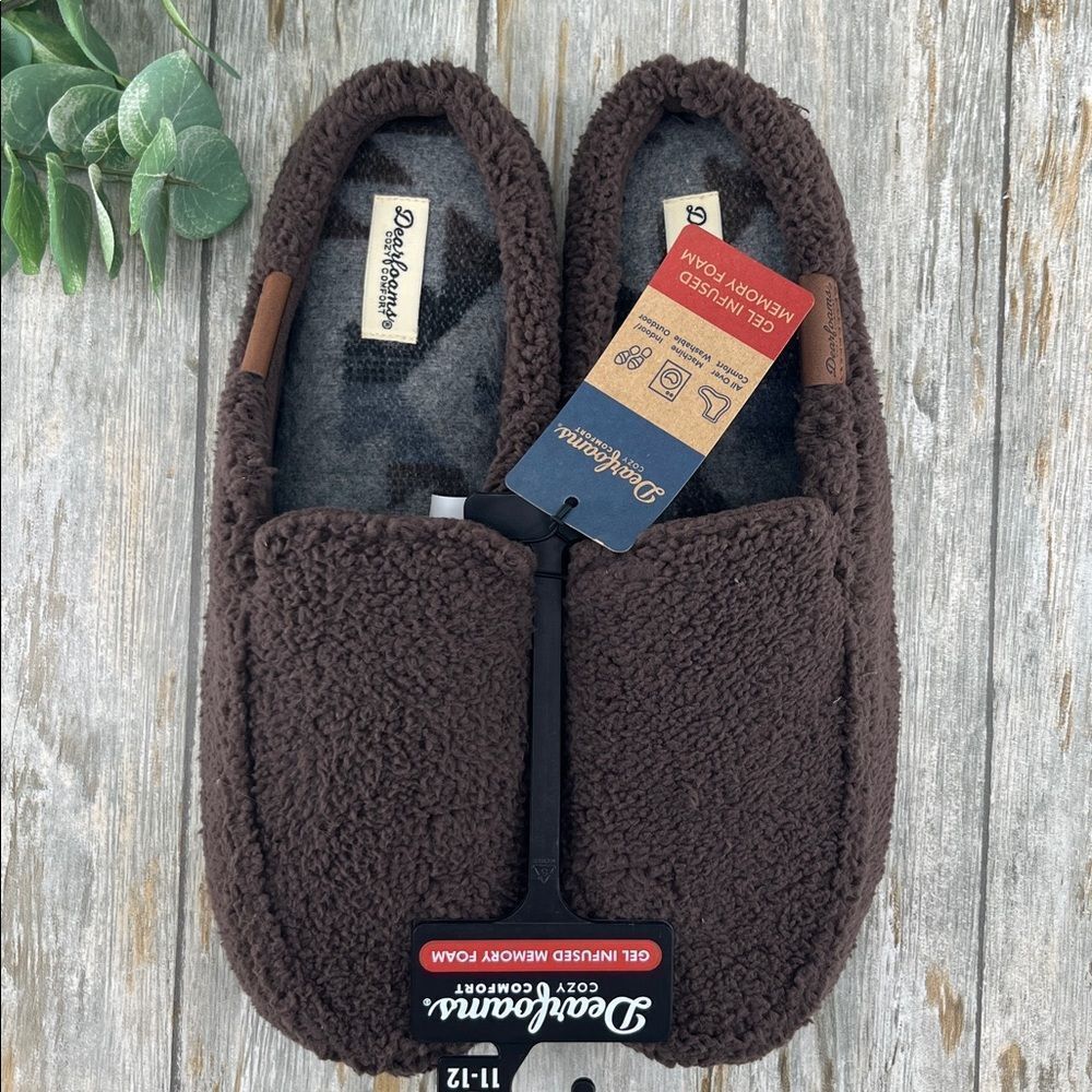 Dearfoams Cozy Comfort Notch Clog Slippers Indoor Outdoor Size L 11-12